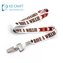 Made in china custom satin fabric thermal transfer colorful printing brand car logo lanyard